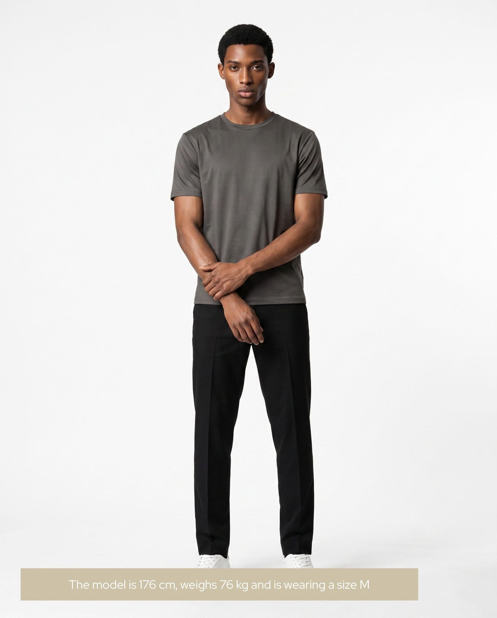 Mercerised Cotton T-Shirt Dark Grey