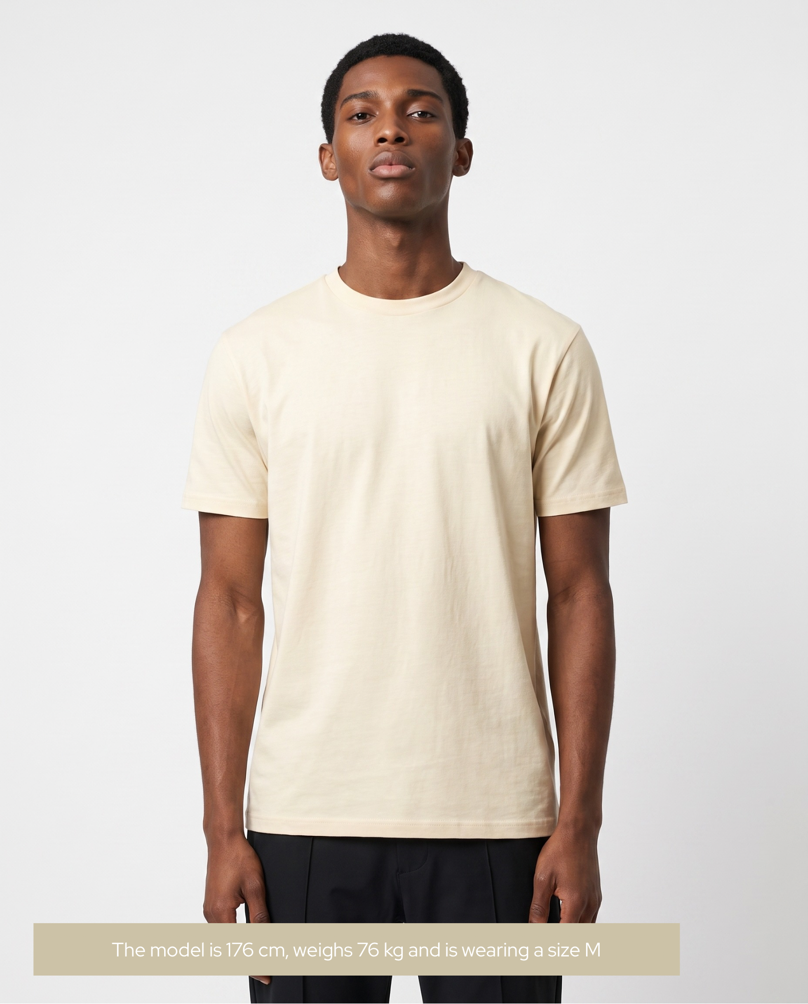Mercerised cotton T-shirt Beige