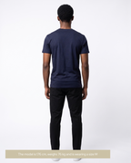 Mercerised Cotton T-Shirt Navy