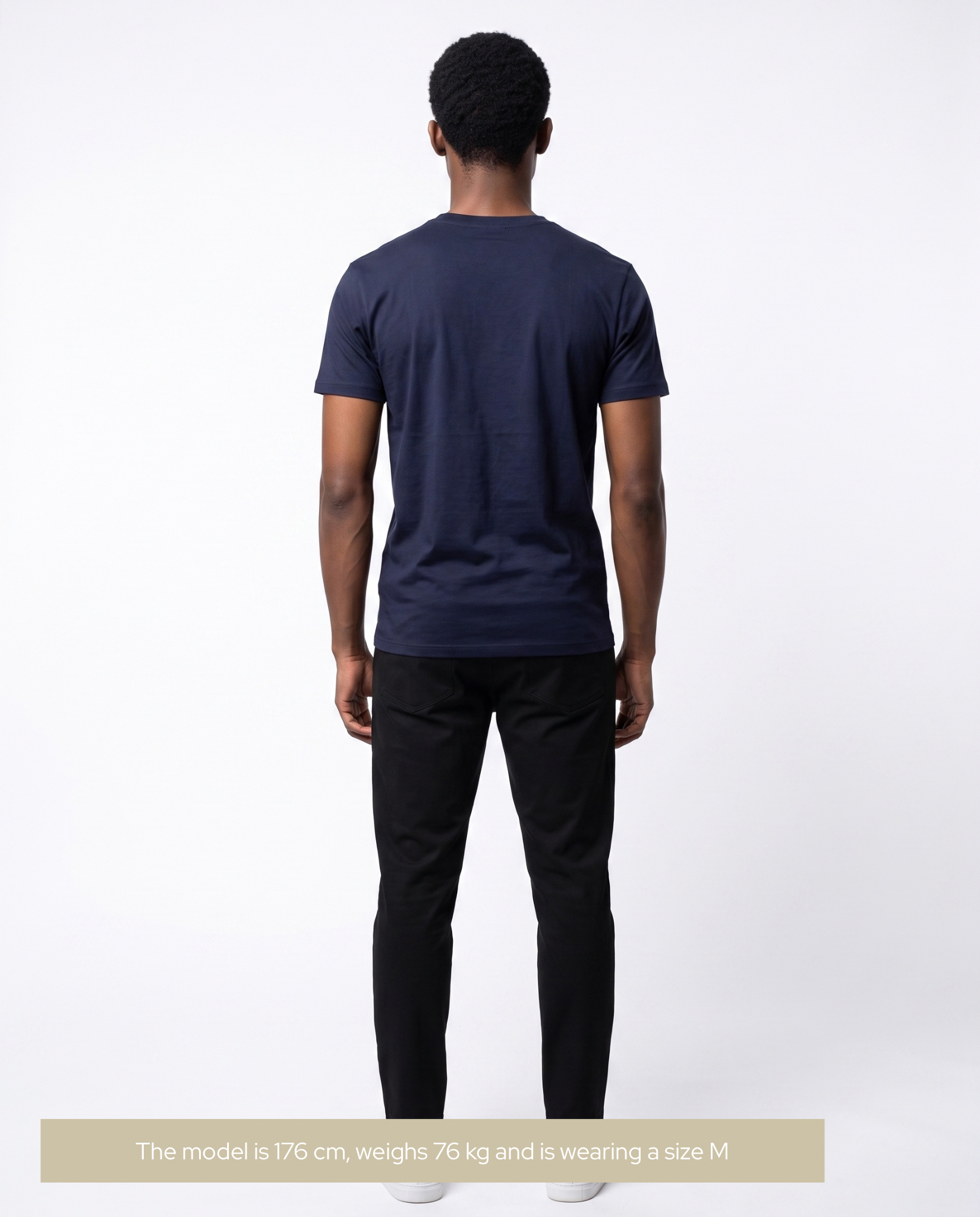 Mercerised Cotton T-Shirt Navy
