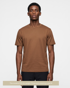 Mercerised Cotton T-Shirt Brown