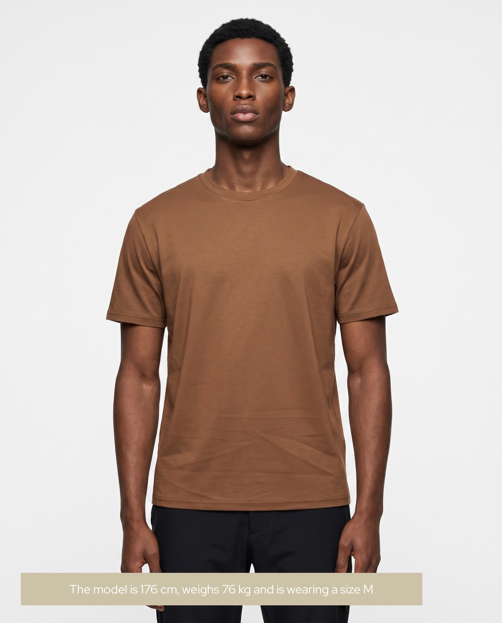 Mercerised Cotton T-Shirt Brown