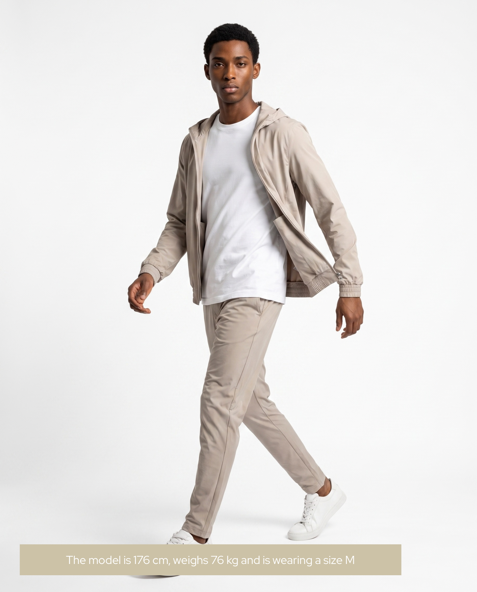 Hooded Tech Suit Beige