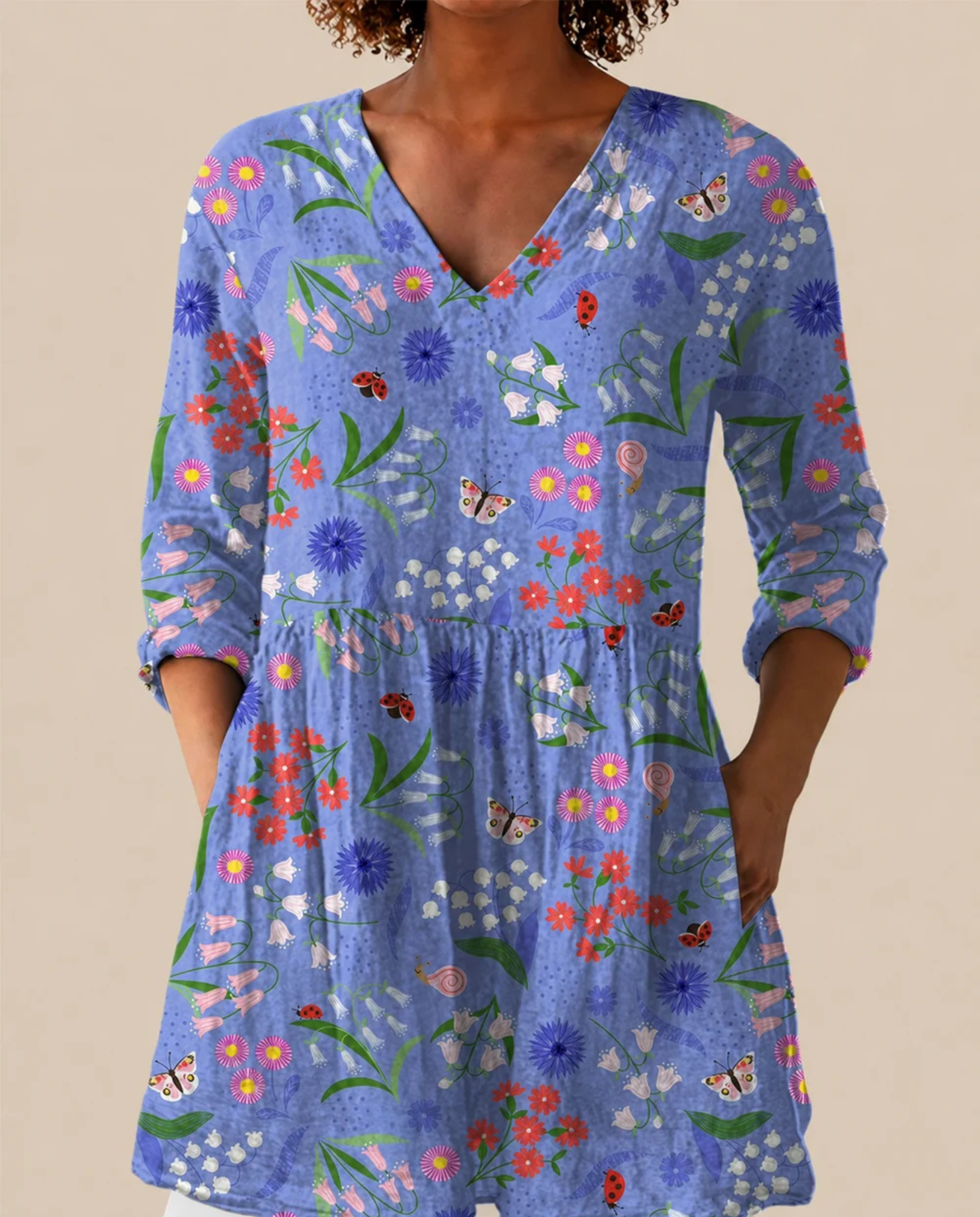 Sonja | Lange Blouse met opvallend patroon