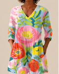 Sonja | Lange Blouse met opvallend patroon