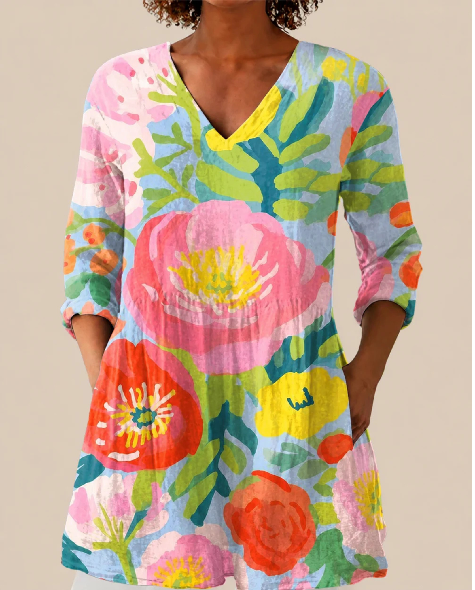 Sonja | Lange Blouse met opvallend patroon