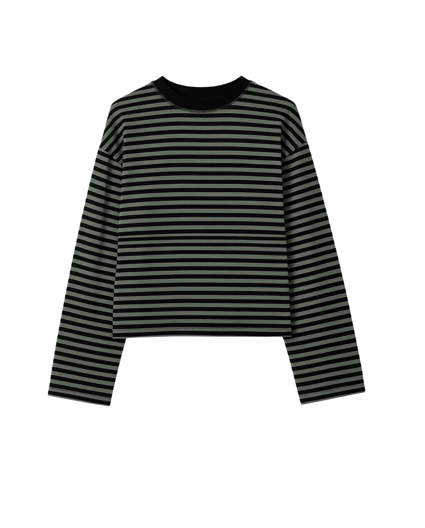 Stripe Pullover Dark Green