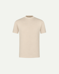 Mercerised cotton T-shirt Beige