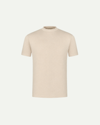 Mercerised cotton T-shirt Beige