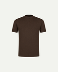 Mercerised Cotton T-Shirt Brown