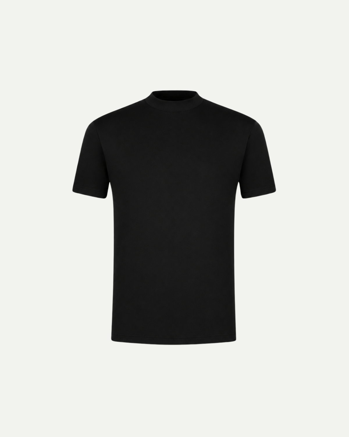 Mercerised Cotton T-Shirt Black