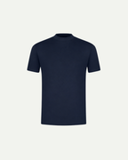 Mercerised Cotton T-Shirt Navy